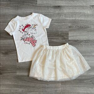 Holiday Time little girls Christmas matching set